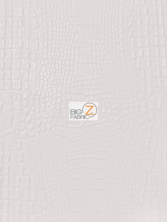Crocodile Marine Vinyl Fabric - Auto/Boat - Upholstery Fabric / White / By The Roll - 30 Yards