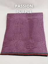 Crocodile Marine Vinyl Fabric - Auto/Boat - Upholstery Fabric / Passion Purple / By The Roll - 30 Yards