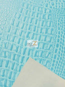 Crocodile Marine Vinyl Fabric - Auto/Boat - Upholstery Fabric / Teal / By The Roll - 30 Yards-5
