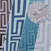 Abstract Trillium Maze Upholstery Fabric / Sold By The Yard