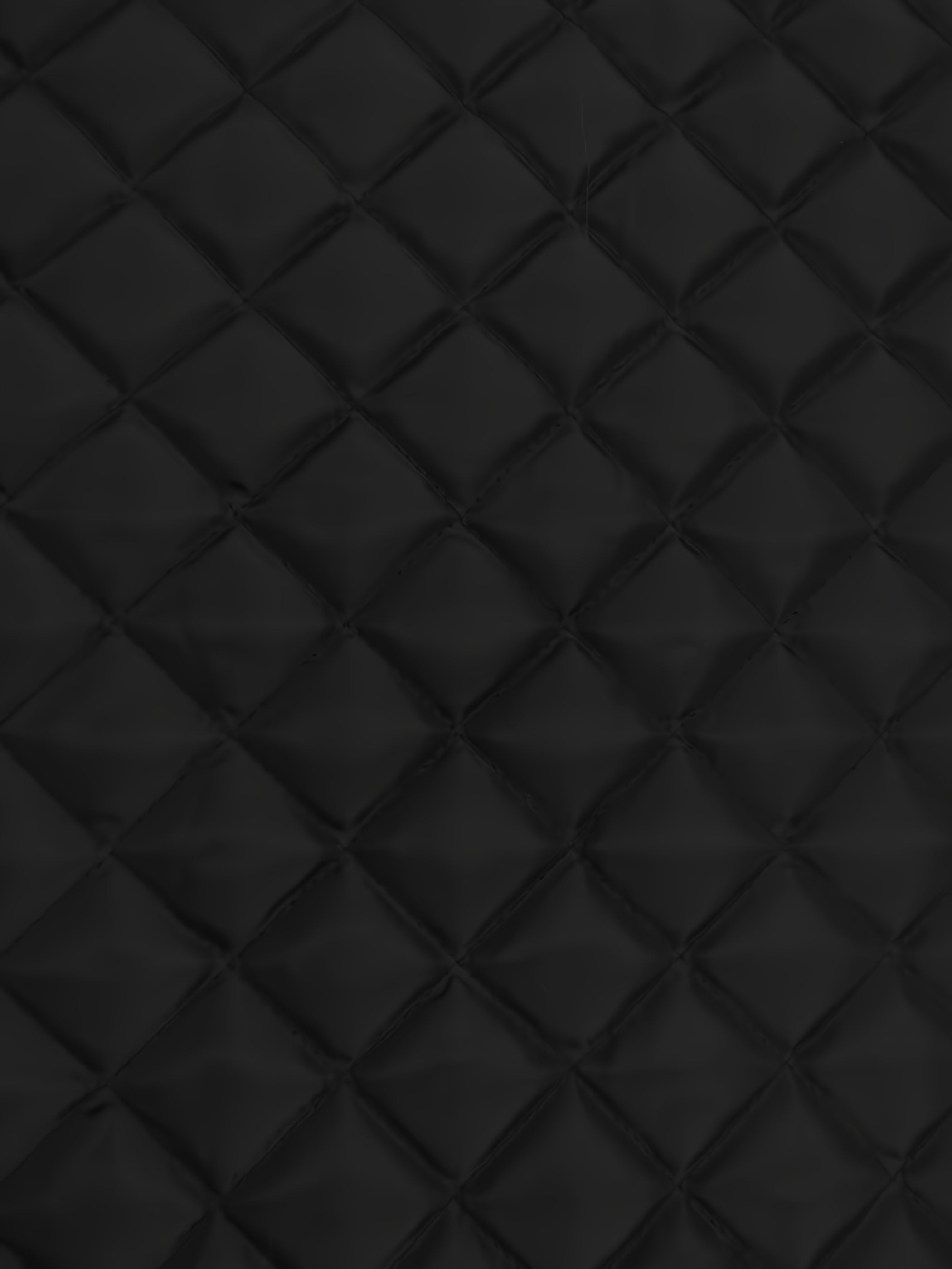 Quilted Polyester Batting Upholstery Fabric / Black / Sold By The Yard