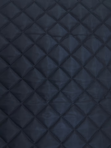 Buy navy Quilted Polyester Batting Upholstery Fabric / Black / Sold By The Yard