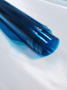 Tinted Plastic Vinyl Fabric / Turquoise (12 Gauge) / By The Roll - 30 Yards