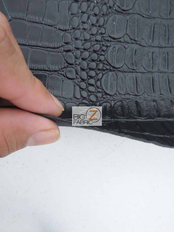 Big Nile Crocodile Faux Fake Leather Vinyl Fabric / Crush Orange / By The Roll - 30 Yards