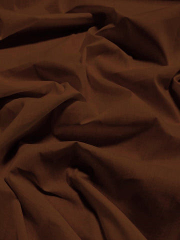 Poly Cotton Solid Fabric 58"/60" Width / Brown / Sold By The Yard