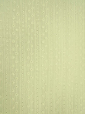 Eyelit Floral Stripe Embroidery Lace - Ivory