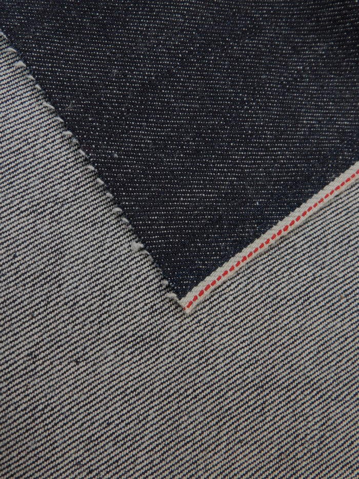 INDIGO USA SELVEDGE DENIM - RED/WHITE TICKER 13OZ