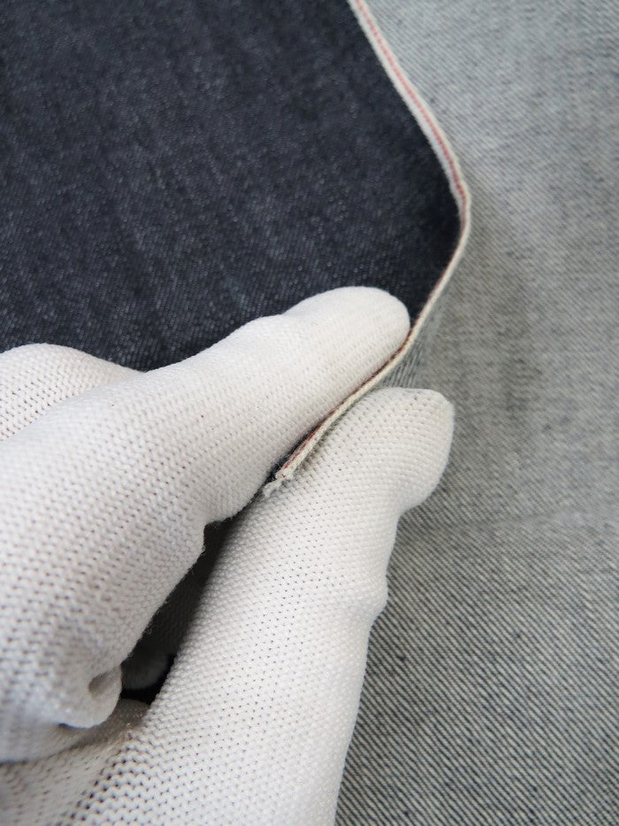 INDIGO USA SELVEDGE DENIM - RED/WHITE TICKER 13OZ