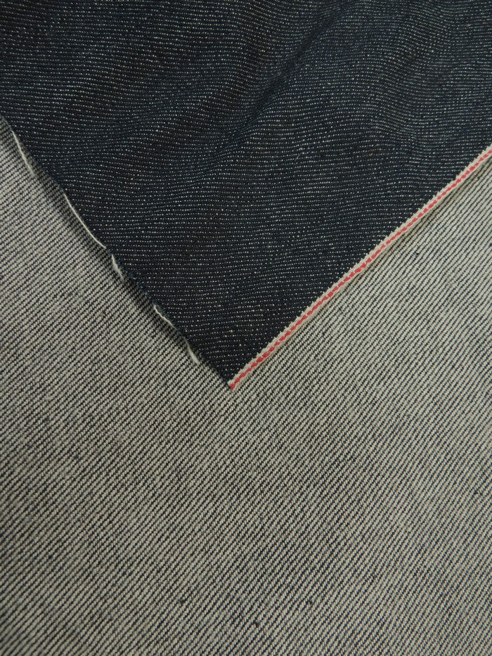 DARK INDIGO USA SELVEDGE DENIM - RED/WHITE TICKER 11.5OZ - 0