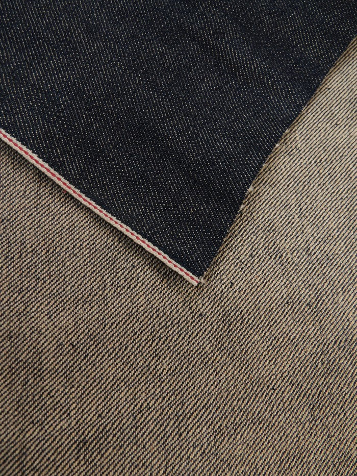 INDIGO JAPANESE SELVEDGE DENIM - RED/WHITE TICKER 14OZ