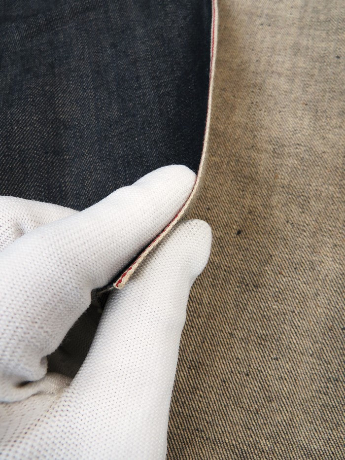 INDIGO JAPANESE SELVEDGE DENIM - RED/WHITE TICKER 14OZ
