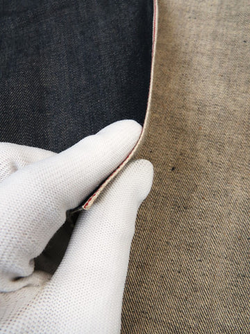 INDIGO JAPANESE SELVEDGE DENIM - RED/WHITE TICKER 14OZ - 0
