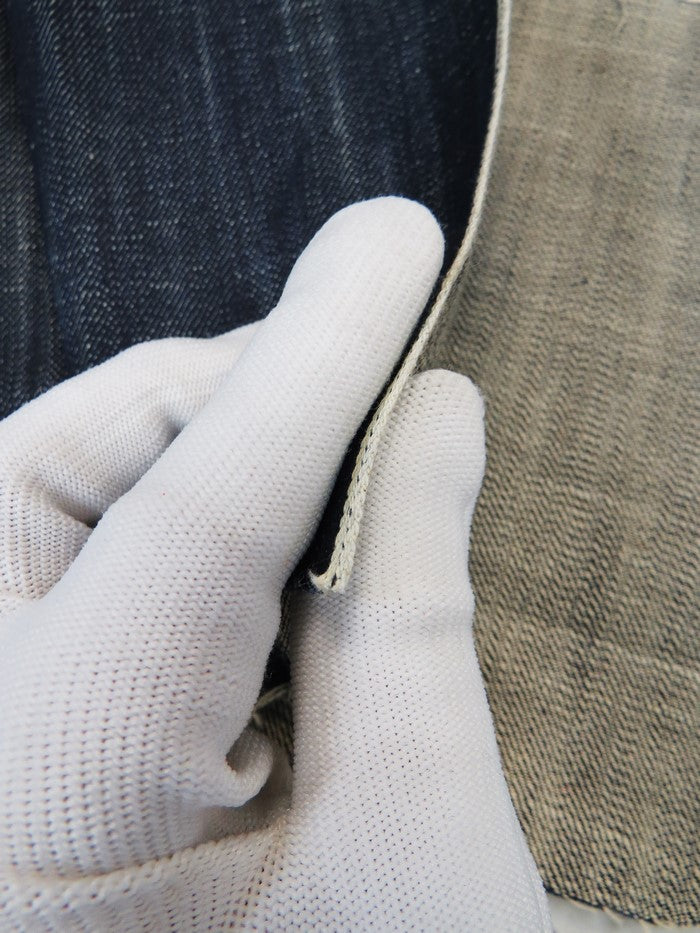 INDIGO USA SELVEDGE DENIM - INDIGO/WHITE TICKER 12OZ