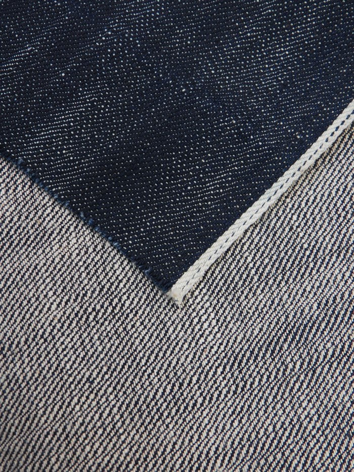 INDIGO USA SELVEDGE DENIM - INDIGO/WHITE TICKER 12OZ - 0