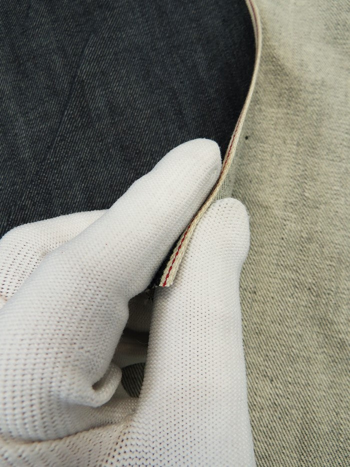 DARK INDIGO USA SELVEDGE DENIM - RED/WHITE TICKER 11.5OZ