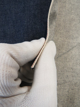 LIGHT INDIGO USA SELVEDGE DENIM -RED/WHITE WIDE TICKER 13OZ - 0