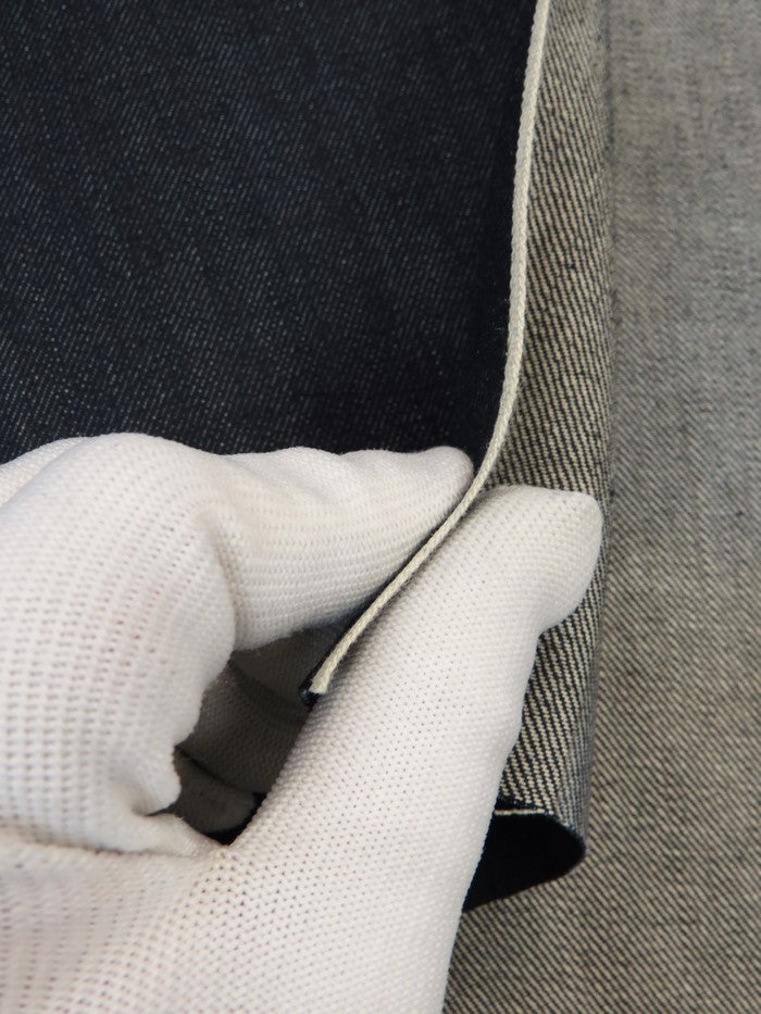 INDIGO USA SELVEDGE DENIM -WHITE TICKER 12OZ