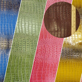 Big Nile Crocodile Vinyl Fabric / Sold By The Yard