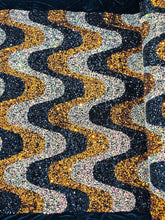 Wave Sequin Velvet Stretch Fabric / Sold by the Yard