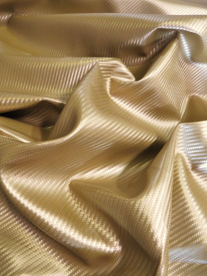 Gold Carbon Fiber Marine Vinyl Fabric