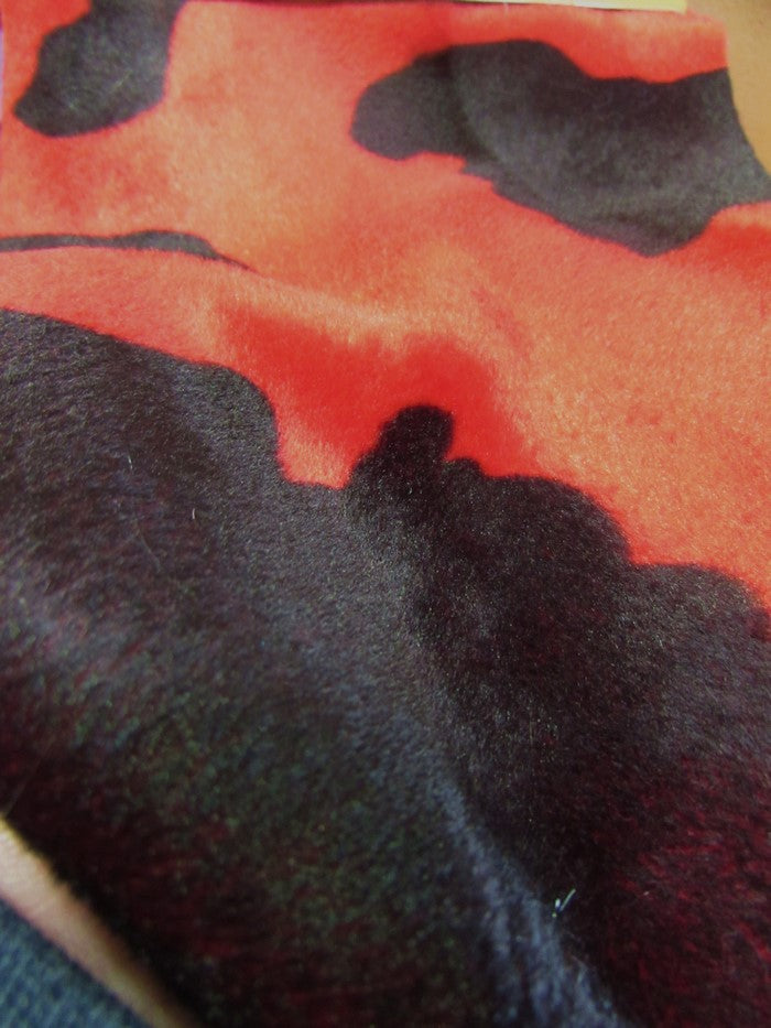 Purple/Black Velboa Cow Animal Short Pile Fabric / By The Roll - 50 Yards