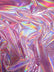 Crocodile Holographic Embossed PVC Vinyl Fabric / Pink / 15 yard Roll