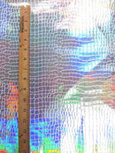 Crocodile Holographic Embossed PVC Vinyl Fabric / Red / 15 Yard Roll-4