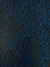 Midnight Blue / Calico Python Snake Vinyl Fabric