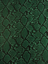Amazon Green / Calico Python Snake Vinyl Fabric