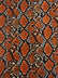 Tangerine / Calico Python Snake Vinyl Fabric