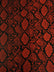 Blood Red / Calico Python Snake Vinyl Fabric