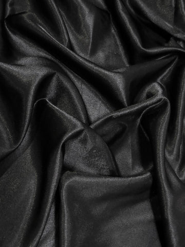 Solid Crepe Back Satin Fabric / Black / Sold By The Yard