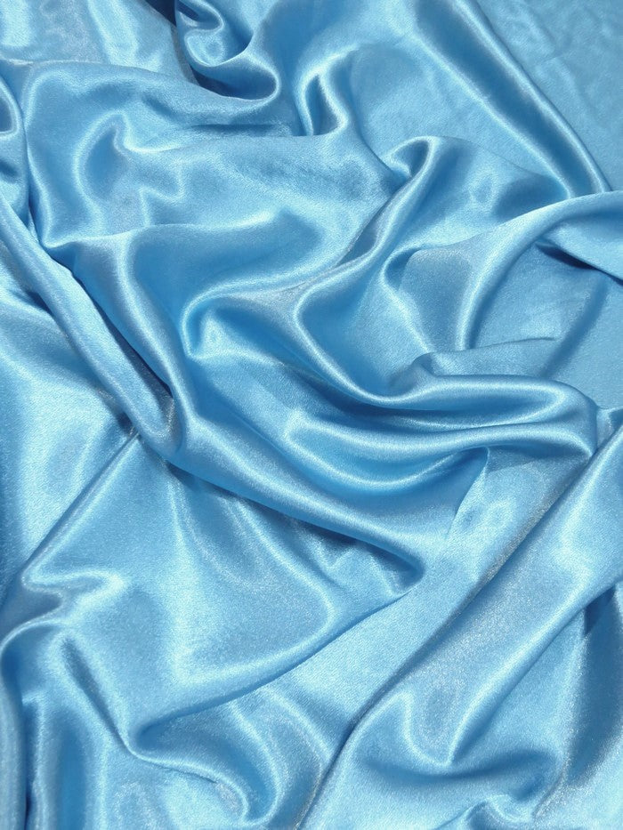 Solid Crepe Back Satin Fabric / Blue / Sold By The Yard