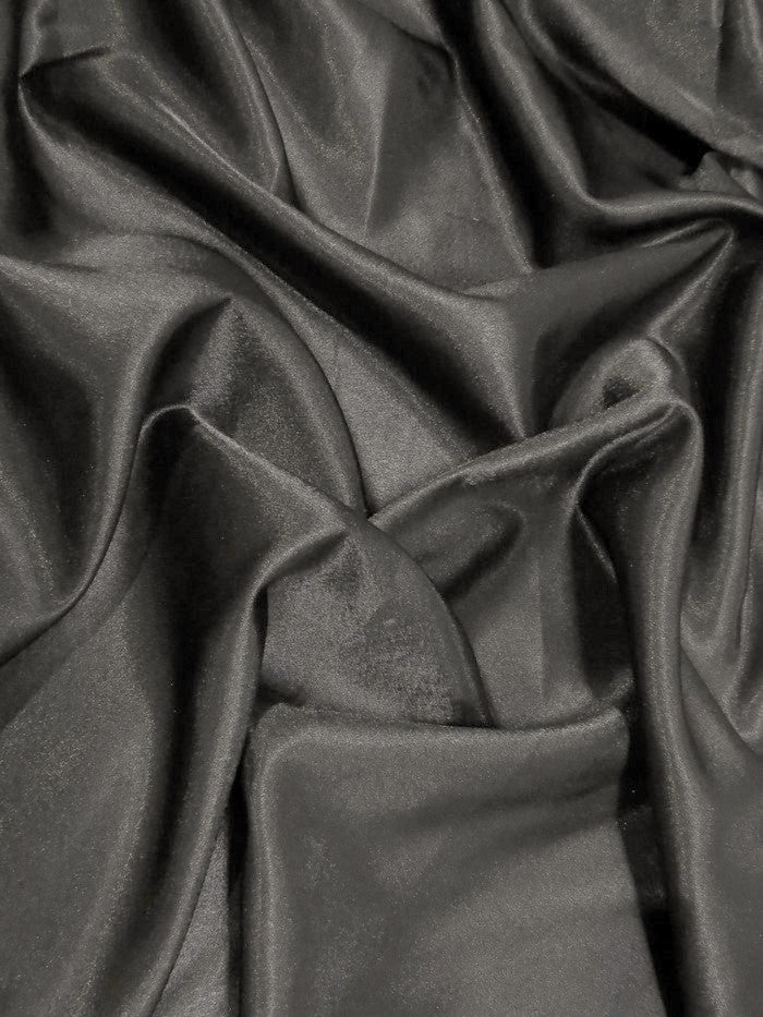 Solid Crepe Back Satin Fabric / Charcoal / Sold By The Yard