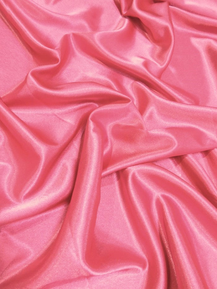 Solid Crepe Back Satin Fabric / Coral / Sold By The Yard