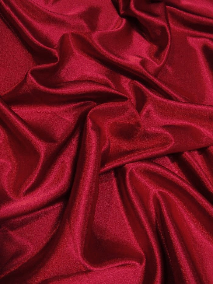 Solid Crepe Back Satin Fabric / Cranberry / Sold By The Yard
