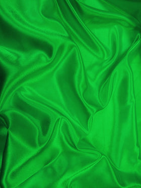 Solid Crepe Back Satin Fabric / Kelly Green / Sold By The Yard