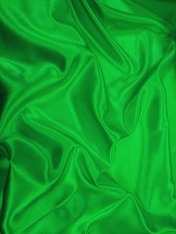 Solid Crepe Back Satin Fabric / Kelly Green / Sold By The Yard