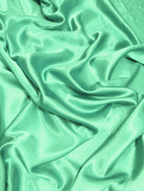 Solid Crepe Back Satin Fabric / Mint / Sold By The Yard