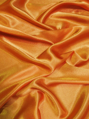 Solid Crepe Back Satin Fabric / Orange / Sold By The Yard