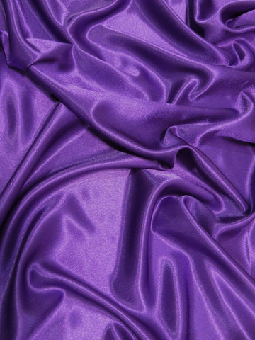 Solid Crepe Back Satin Fabric / Purple / Sold By The Yard