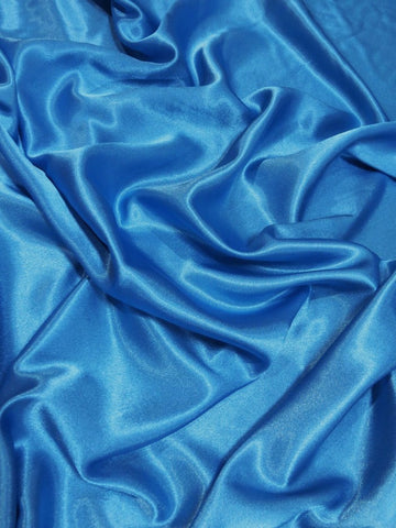 Solid Crepe Back Satin Fabric / Turquoise / Sold By The Yard