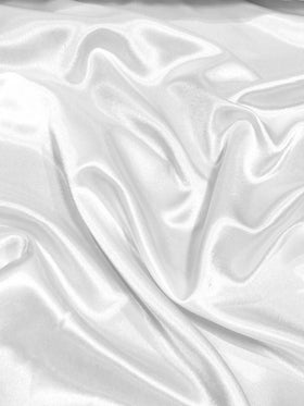 Solid Crepe Back Satin Fabric / White / Sold By The Yard