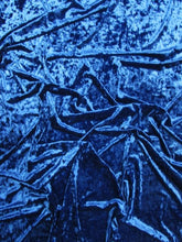 Crushed Stretch Velvet Costume Fabric / Royal / Sold By The Yard (Closeout)