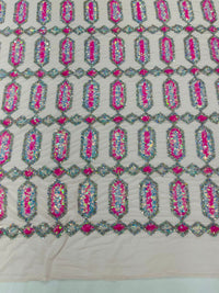 Jewel Iridescent Sequin Stretch Mesh Fabric / Sold by the Yard