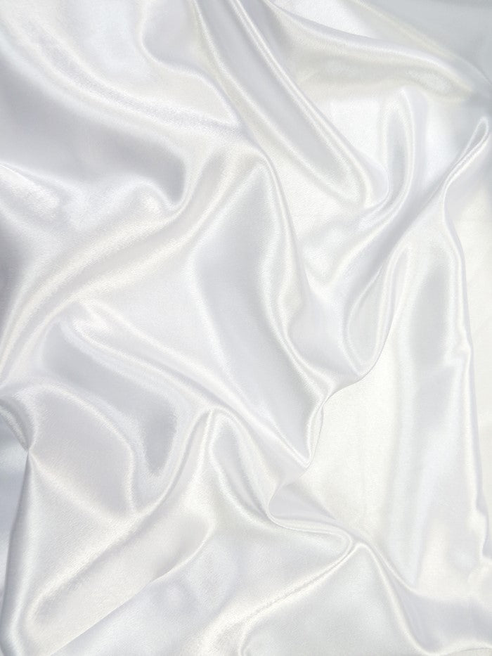 Solid Crepe Back Satin Fabric / White / Sold By The Yard