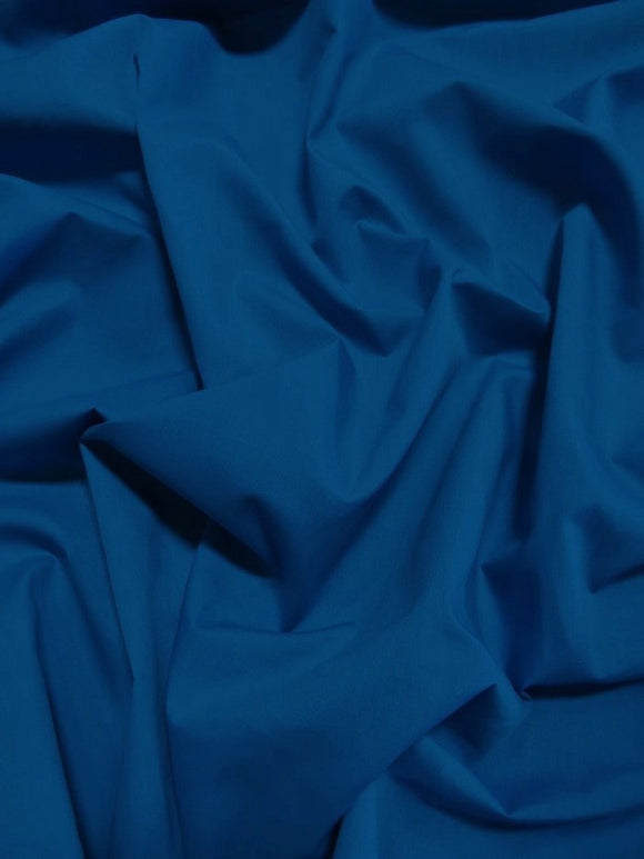 Poly Cotton Solid Fabric / Dark Royal Blue / 30 Yard Bolt