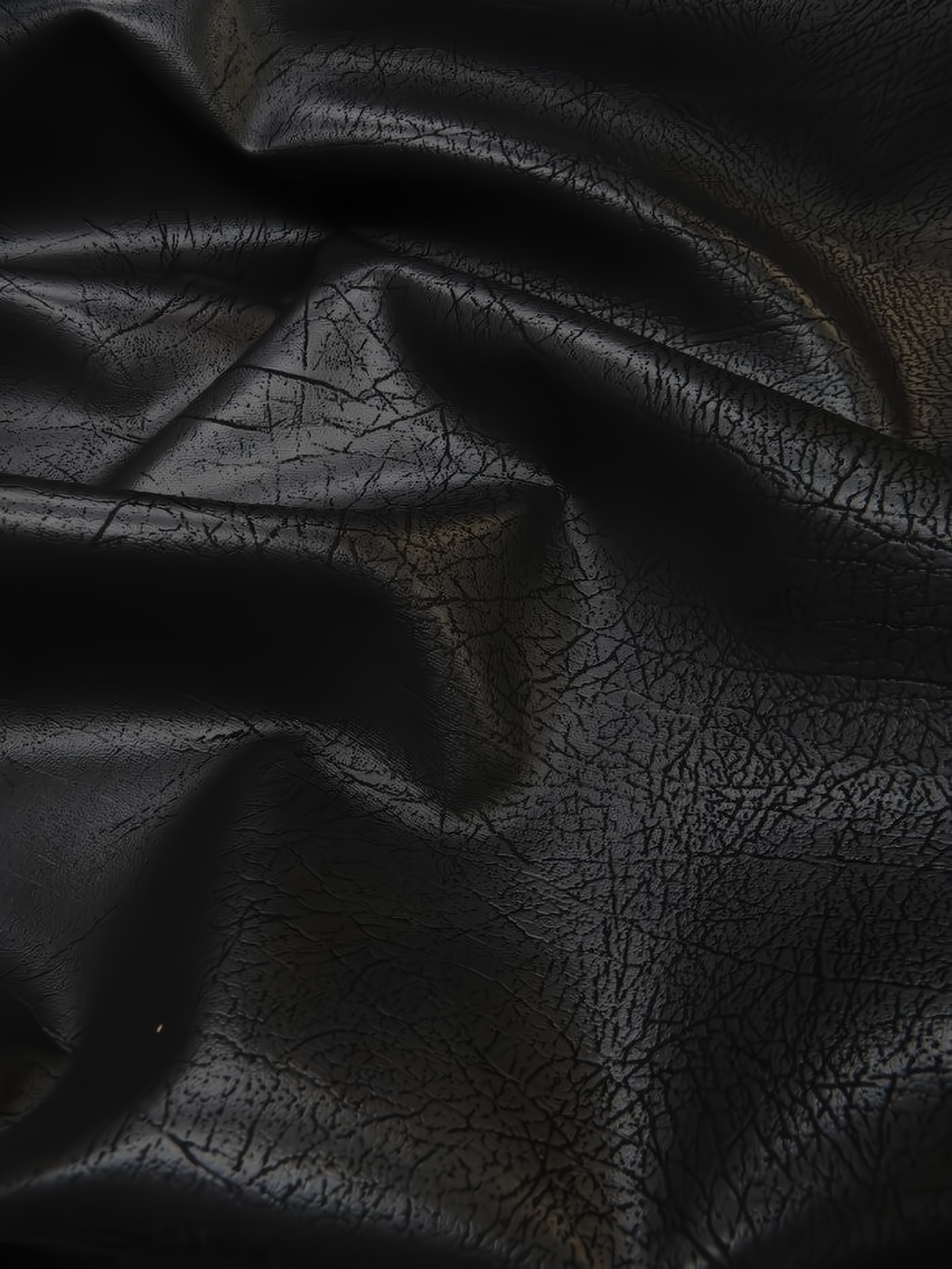 Black Distressed Velvet Flocking Vinyl /Sold by the Yard