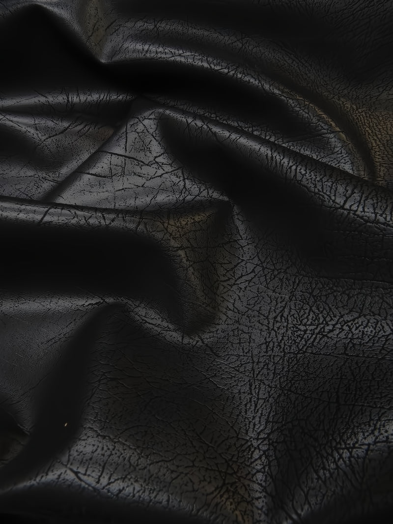 Black Distressed Velvet Flocking Vinyl / Sold by the Yard