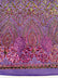 Geometric Diamond Sequin  Stretch Mesh Fabric / Sold by the Yard